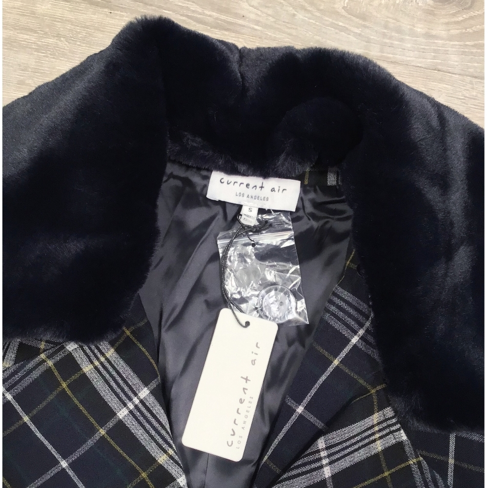 CURRENT AIR Anthro Plaid Double Breasted Coat - Picture 6 of 12
